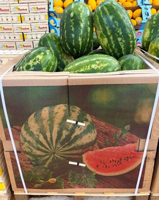 Foto Bins di Angurie Vendibili anche Singolarmente Origine Mauritania  Marchio Moragues    1